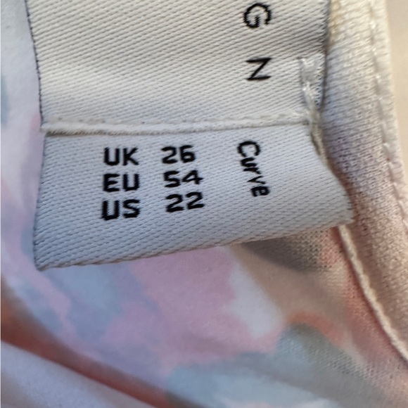 NWT ASOS Design Curve Size 22 Floral Lace Sheath Dress Pink Red Green White - Picture 5 of 12